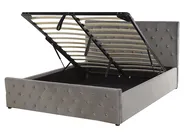 Ottoman Bed AMIENS Velvet Grey 160 x 200 cm (EU King Size)_791252