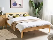 Lit avec sommier Bois de pin TANNAY 160 x 200 cm Marron clair_1172030