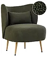 Armchair OTSBY II with Cushion Boucle Dark Green