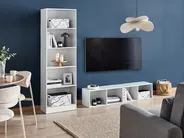 Regał na książki 4 półki WINNIPEG 143 cm Biały_977813