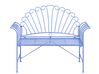Banc de jardin CAVINIA 125 cm Métal Bleu clair