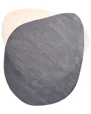 Rug MYSURU Grey 160 x 160 cm Wool_1068647