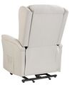 Fabric Electric Recliner Chair Cream ELEGY_924119