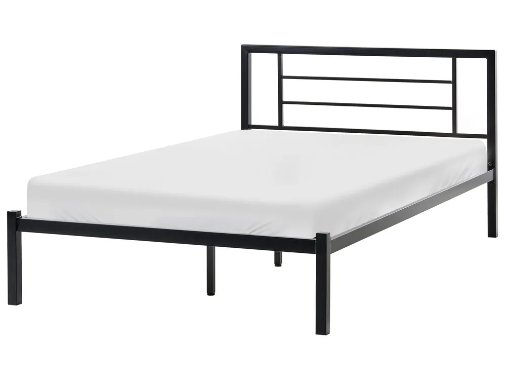 Bed Metal CUSSET 120 x 200 cm (EU Small Double) Black