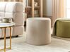 Pouf en velours 47 cm beige LOVETT_914667