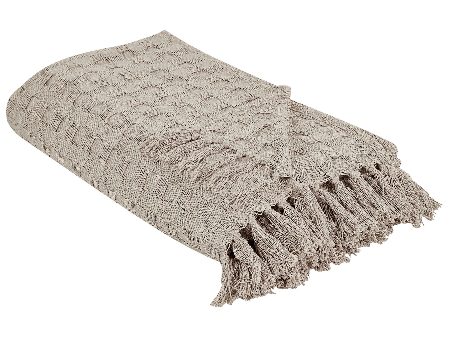 Cotton Bedspread 150 x 200 cm Taupe BERE_918069