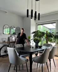 Extending Dining Table IRVINGTON Black 160/200 cm 90 cm_1012487