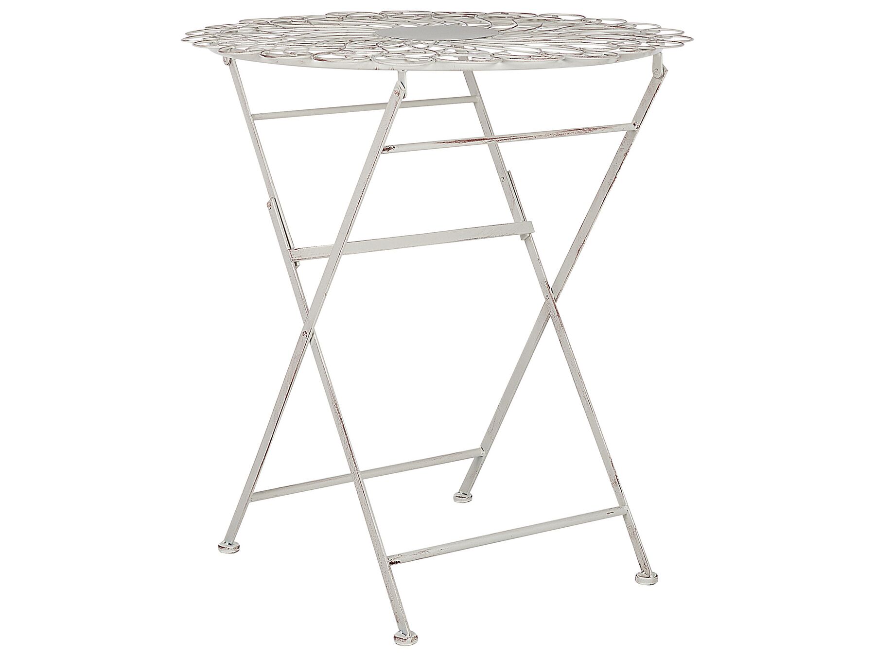 Table bistrot ⌀ 70 cm blanc cassé STIFFE_856115