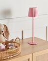 Lampe à poser en métal rose pastel POMBEIRO_935296