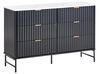 Komoda 6 szuflad GLASTONBURY Marmur/ czarny