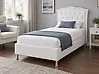 Ottoman Bed METZ Faux Leather White 90 x 200 cm (EU Single)