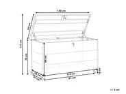 Cesta KYMI 136 cm 55 cm Metallo con ruote Grigio scuro_1173676