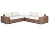 Conjunto de jardim modular 6 lugares em rattan sintético castanho PALERMO_929233