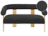 Sofa dla 2 osób ILBRO Boucle Czarny/ jasny brąz