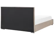Ottoman Bed ROUEN Velvet Taupe 180 x 200 cm (EU Super King)_843854