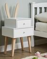 2 Drawer Bedside Table White BANKS_934775