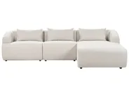 Corner Sofa 3 Seater SVANSELE Fabric Light Beige Left Hand_901603