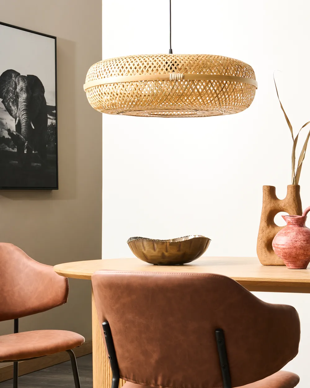 Pendant Lamp LAJAS Bamboo Wood Natural_995824