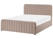 Ottoman Bed LUNAN Boucle Taupe 140 x 200 cm (EU Double)_1048561