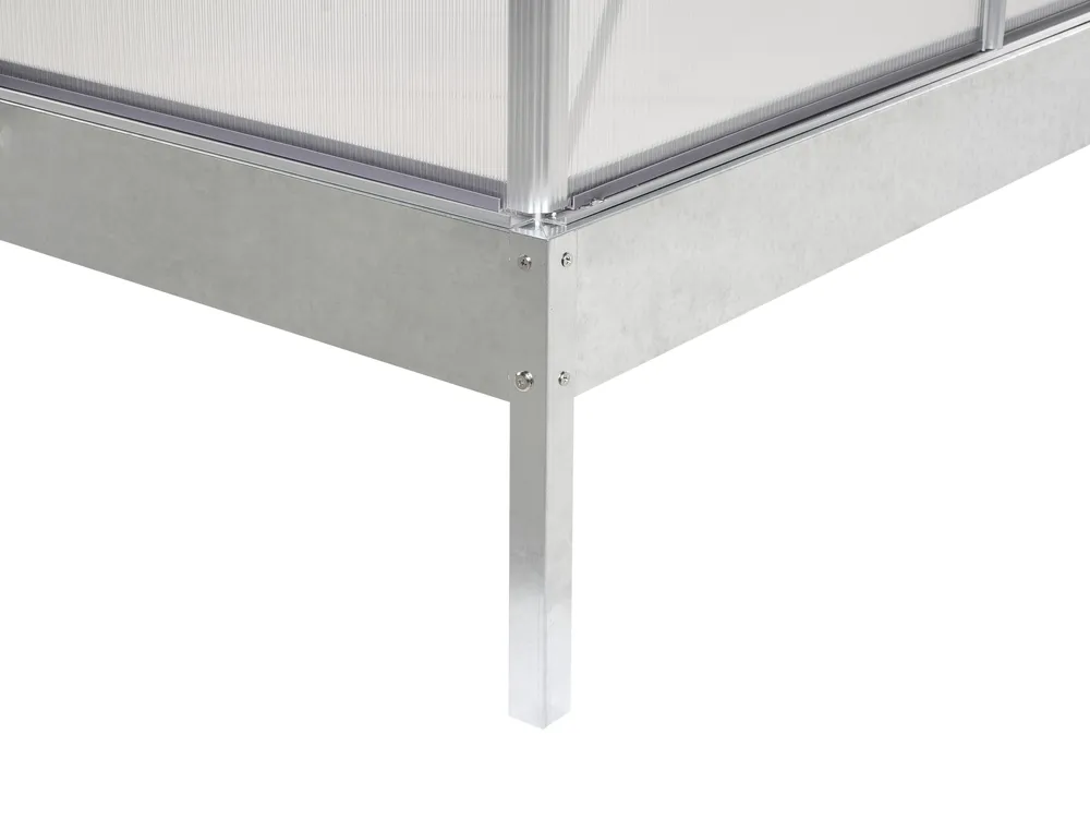 Garden Greenhouse APULIA 191 cm 190 cm Silver_1005248