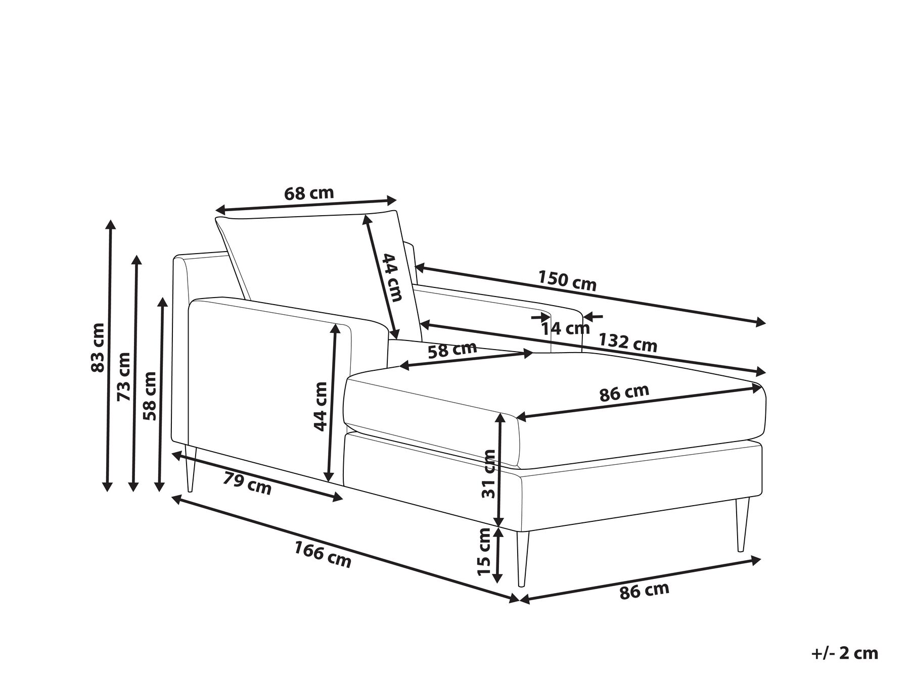 Velvet Chaise Lounge Grey GUERET_842571 Velvet Chaise Lounge Grey GUERET_842571