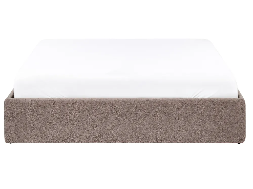 Ottoman Bed without Headboard DINAN Boucle Taupe 160 x 200 cm (EU King Size)_995420