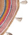 Dětský kulatý jutový koberec ⌀ 120 cm vícebarevný ZANAVI_906534