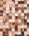 Kožený koberec 160 x 230 cm hnedá/béžová TORUL_792683