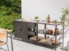 3 Piece Outdoor 2 Kitchen Islands and Cabinet Set Black VILAMA_872546