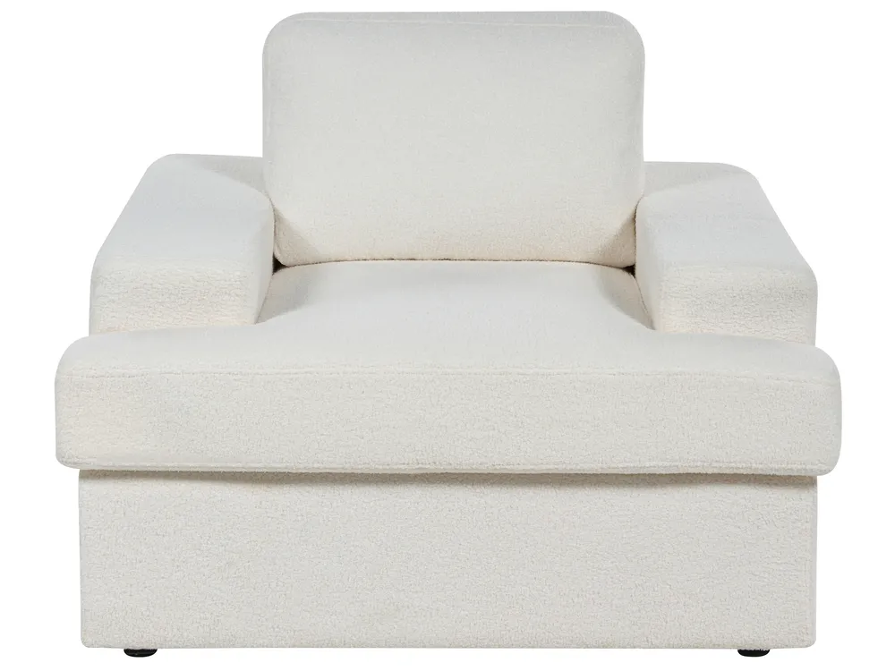 Set da salotto 4 posti ALLA Bouclé Bianco sporco_894022