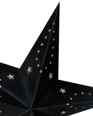 Set of 2 Hanging Decorations LED MOTTI 60 cm Star Black_835554