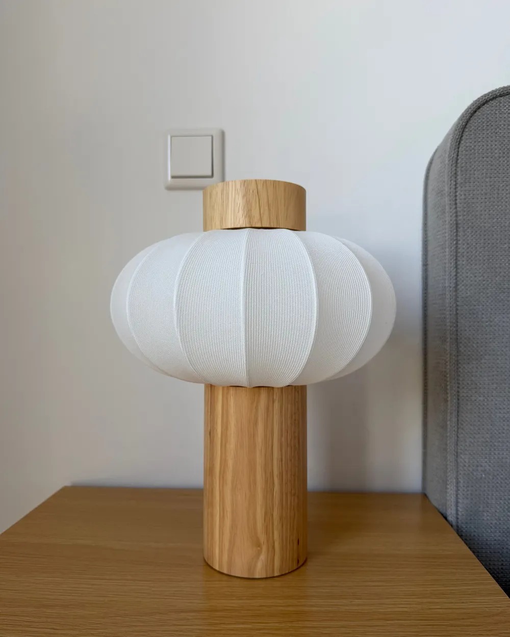 Table Lamp ABENS Wood Light Brown_1063558