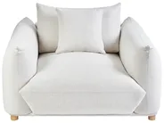 Living Room Set 5 Seater LUVOS Fabric Off-White_972263