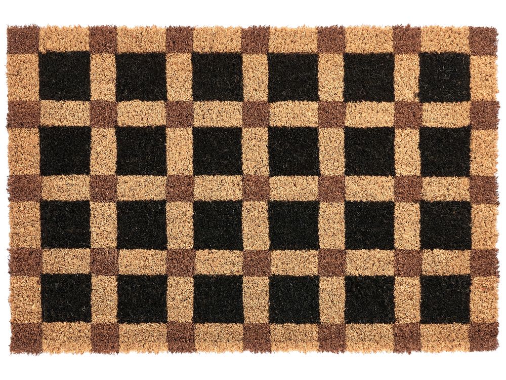 Doormat VILLASIS Beige/ Black 60 x 90 cm Coir
