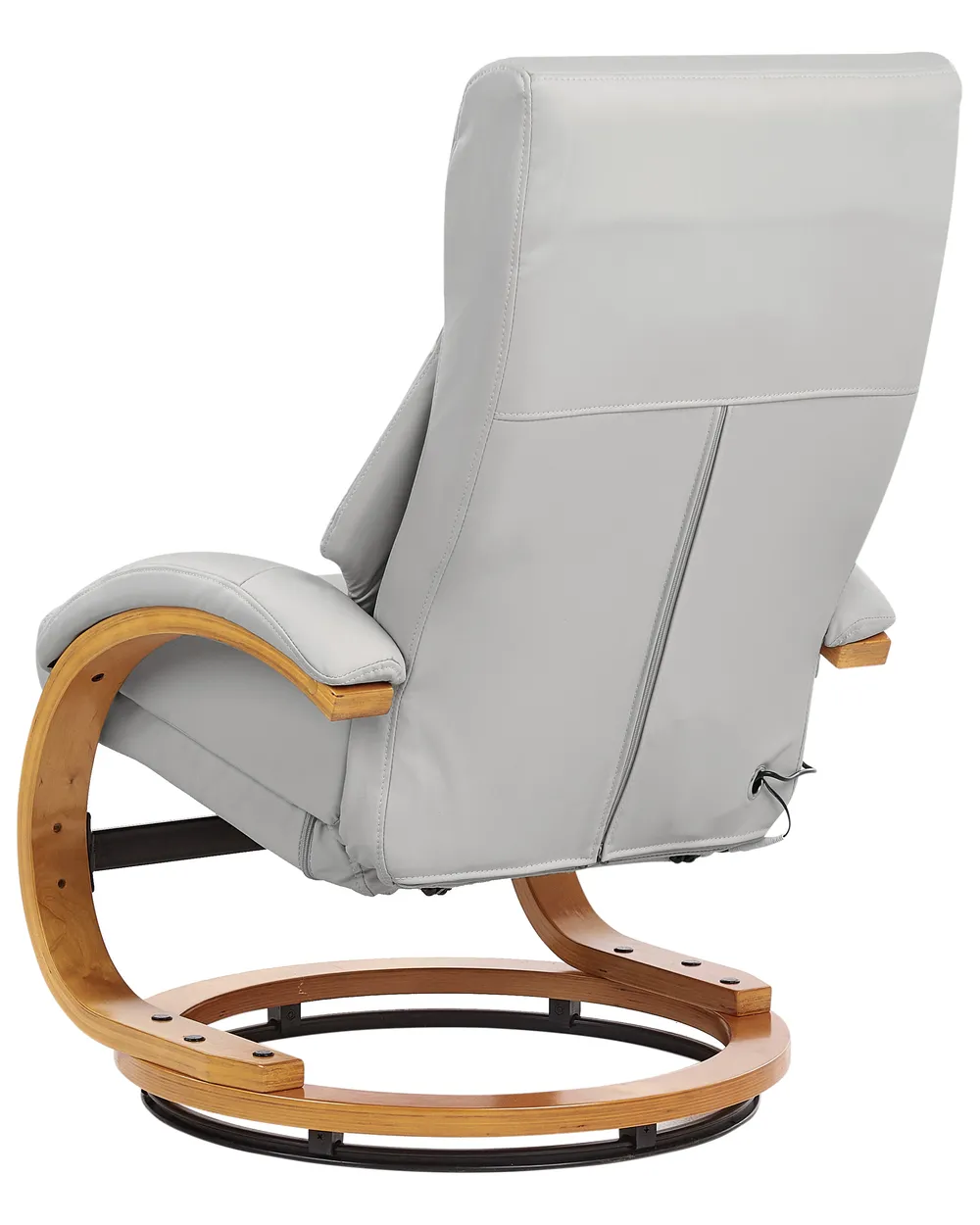 Massage Chair FORCE with Footstool Faux Leather Light Grey_965055