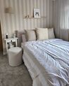 Buklé postel s úložným prostorem 160 x 200 cm krémově bílá LAVAUR_926124