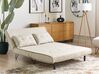 2 Seater Fabric Sofa Bed Light Beige VESTFOLD_930336