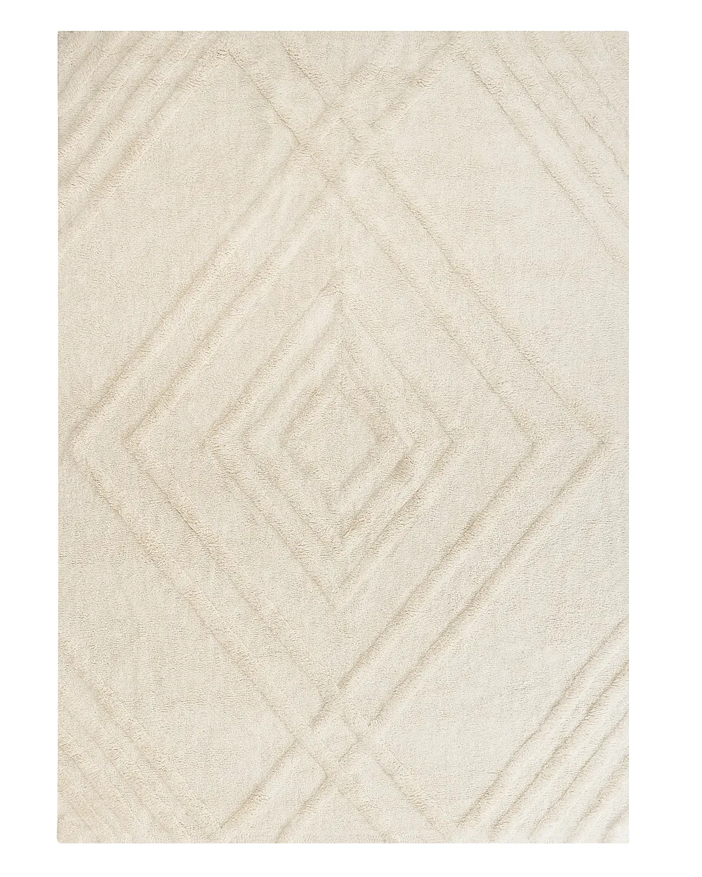 Kids Rug ZIRO  Light Beige 140 x 200 cm Cotton