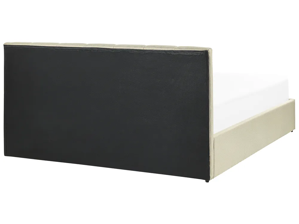 Ottoman Bed DREUX Fabric Beige 160 x 200 cm (EU King Size)_861173