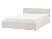 Cama con almacenaje LAURESSES Tela Beige claro 140 x 200 cm_1153486