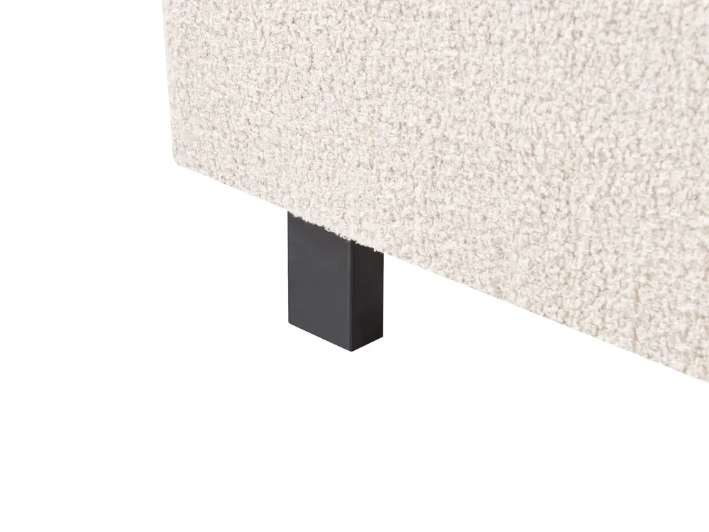 Bed Boucle ALBI 160 x 200 cm (EU King Size) Off-White_981939