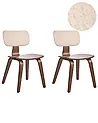 Conjunto de 2 sillas de comedor LUCINDA Madera Marrón oscuro