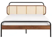 Bed Rattan BOUSSICOURT 140 x 200 cm (EU Double) Dark Brown_931140