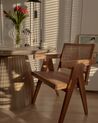 Dřevěná židle s ratanovým výpletem světlé dřevo WESTBROOK_916948