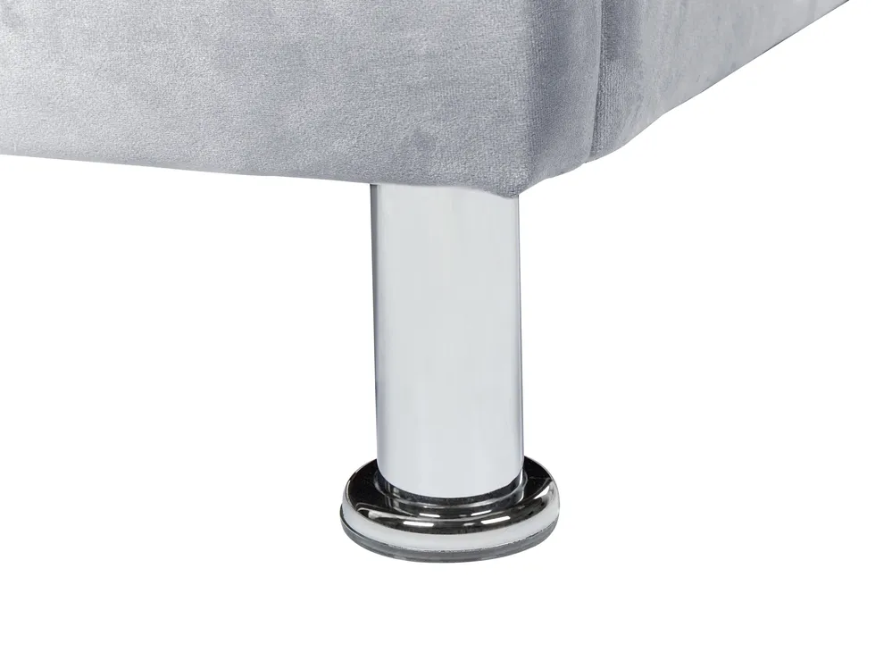 Cama Veludo METZ 90 x 200 cm Cinzento_861366