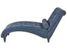 Chaise longue en tissu bleu MURET_728023