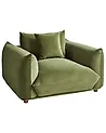 Armchair LUVOS Velvet Green