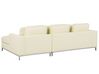 Left Hand Leather Corner Sofa Beige OSLO_769165