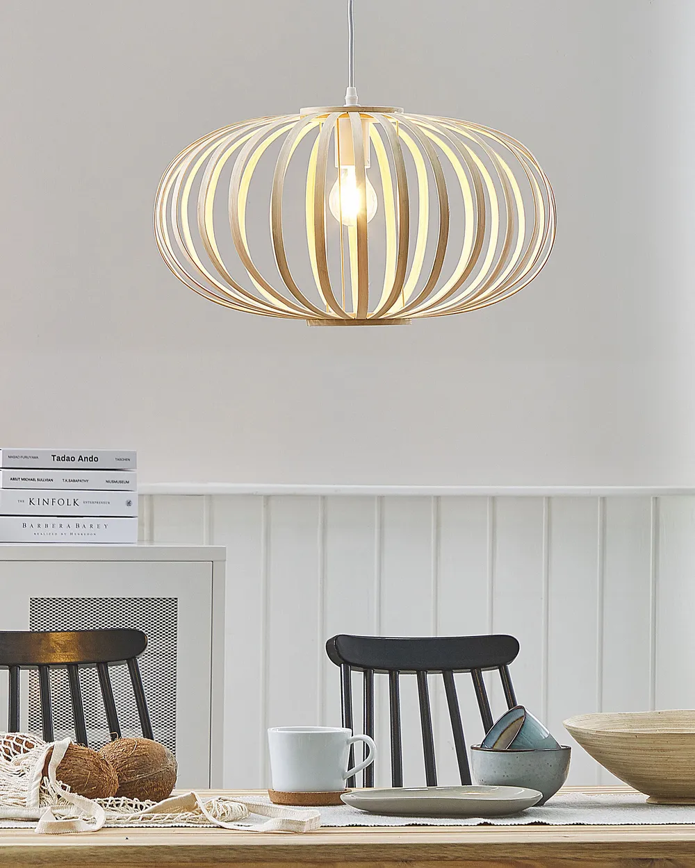 Pendant Lamp HAVEL Bamboo Light Brown