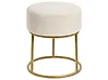 Footstool DELCO Velvet Light Beige